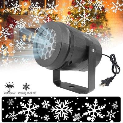 Flocon de neige LED projecteur de Noël lumières lampe de paysage rotative projecteurs de décoration pour les décorations de fête de mariage de vacances de Noël