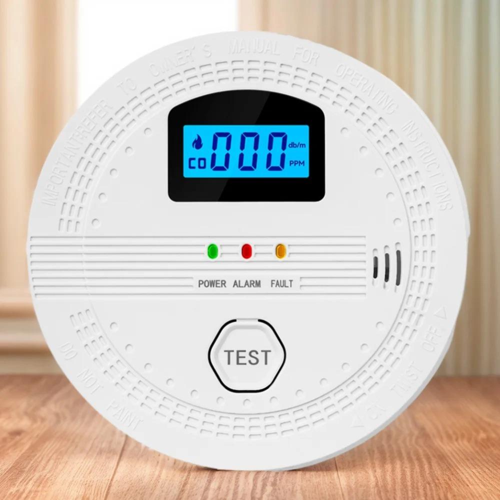 LED Indicator Fire CO Alarm LCD Digital Display CO Gas Monitor Alarm Portable CO Sensor  Home Use