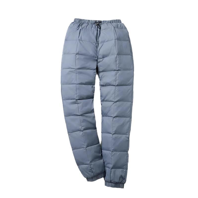 Unisex Plus Size Cotton Down Pants: Lightweight for Innerwear, Thickened for Outerwear, Ideal for Middle-aged and Elderly