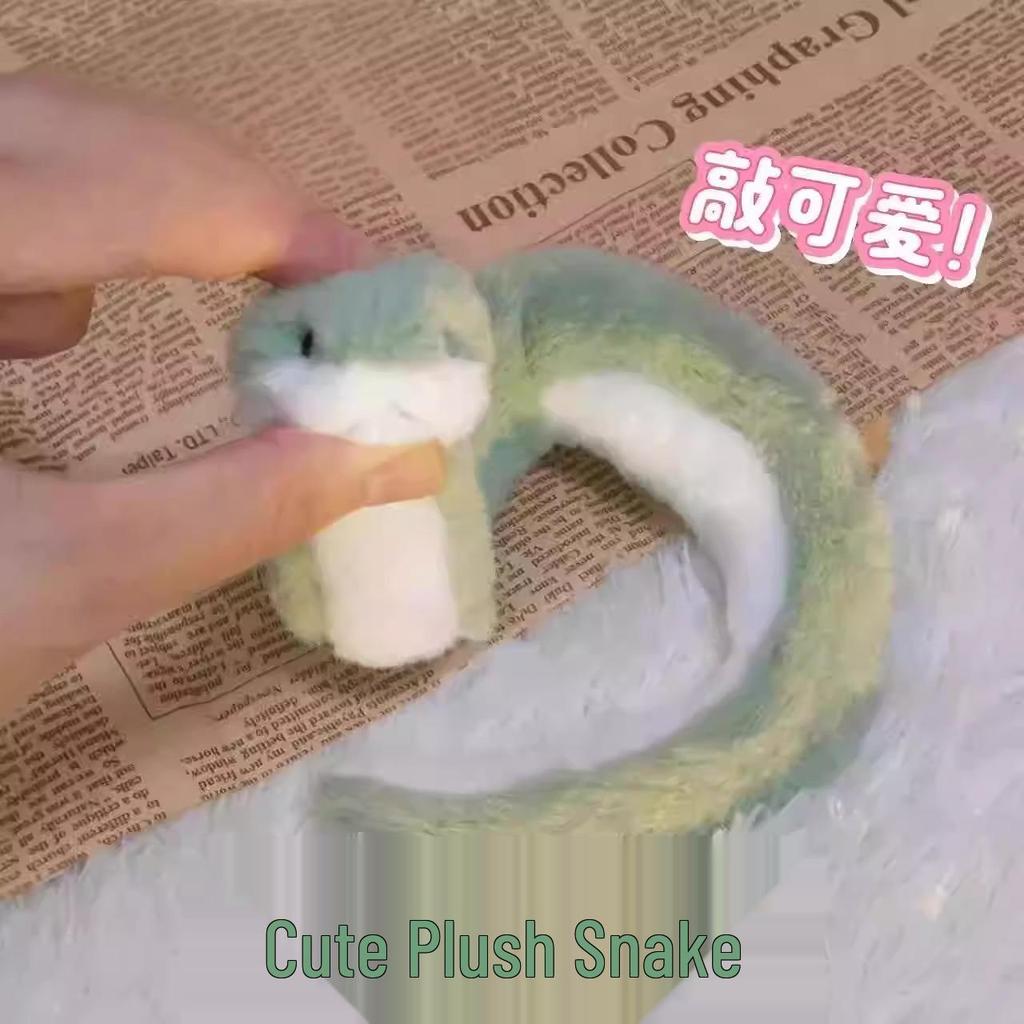 Green Snake Plush Toy - Year of the Snake Mascot & Living Room Ornament