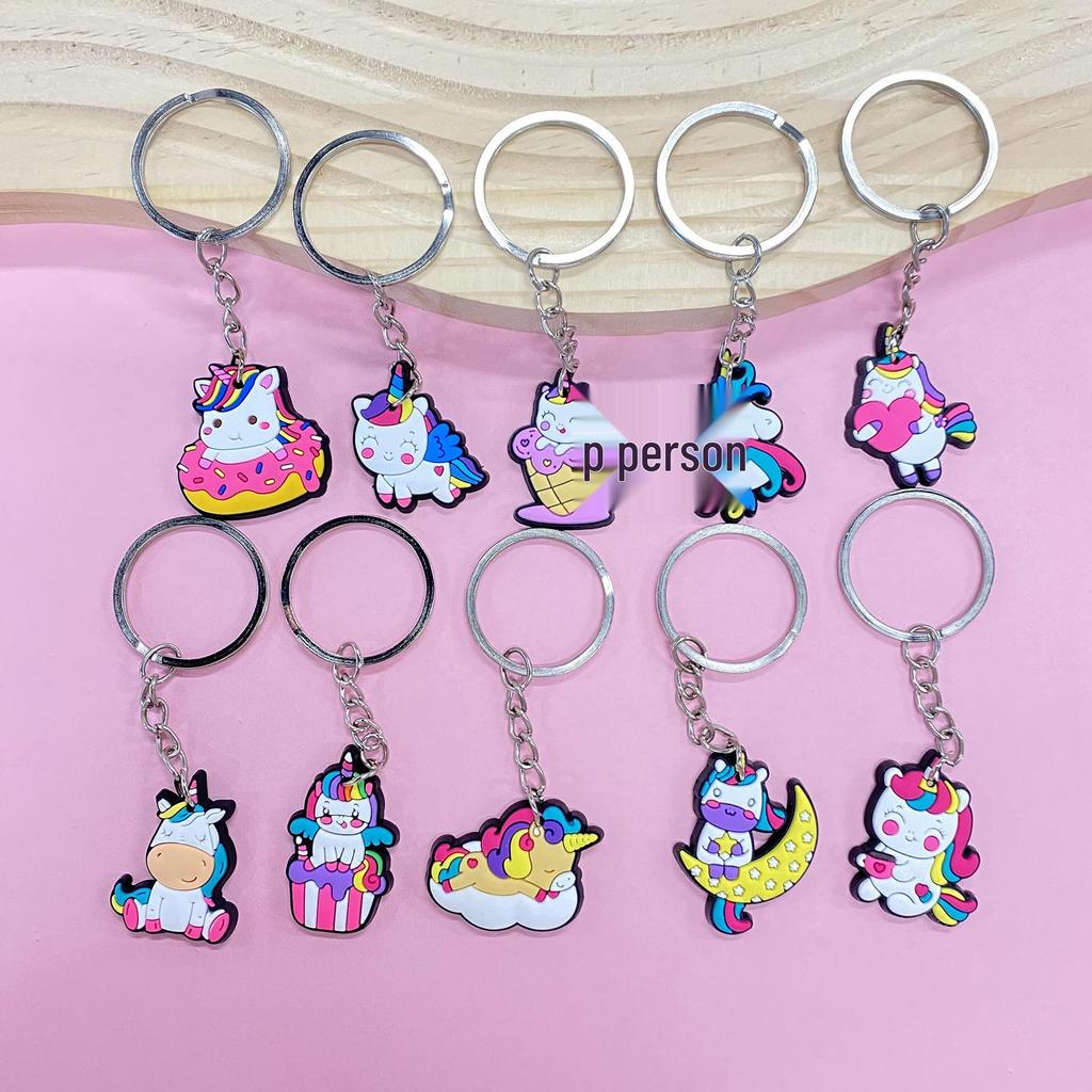 Adorable Unicorn Cartoon Keychain - DIY Backpack Pendant & Bag Charm, Hot Selling