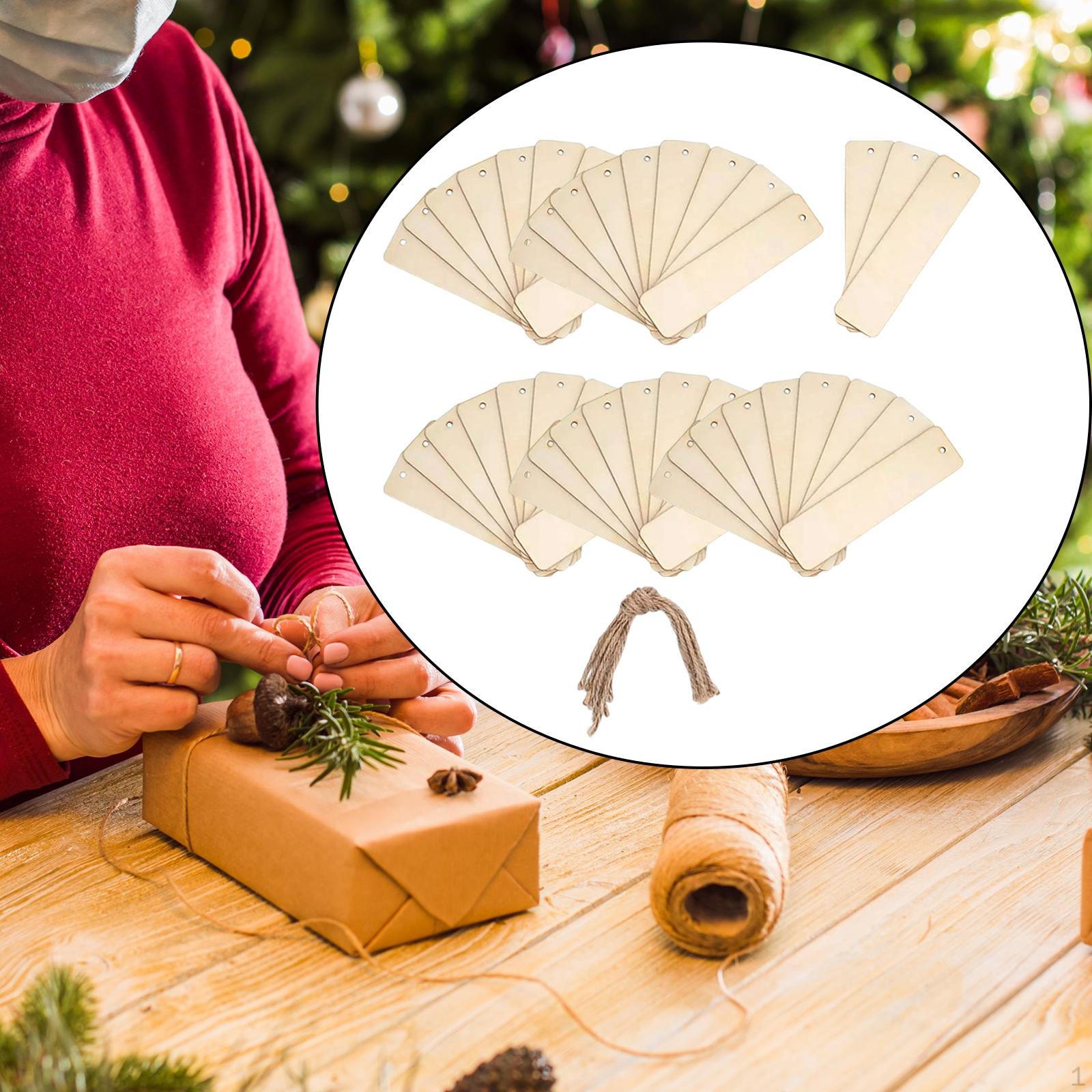 Wood Blank Bookmarks Unfinished Crafts with String Ornaments Bookmark Tassels DIY for
