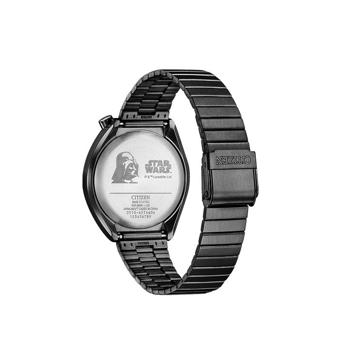 Citizen Quarzwerk Edelstahlarmband Uhr Herrenuhren Schwarzes Zifferblatt AN3669-52E