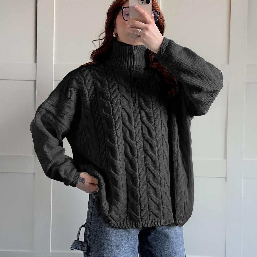 Casual Simple Solid Color Long-sleeved Sweater for Women 2025 Autumn and Winter Fashionable and Versatile