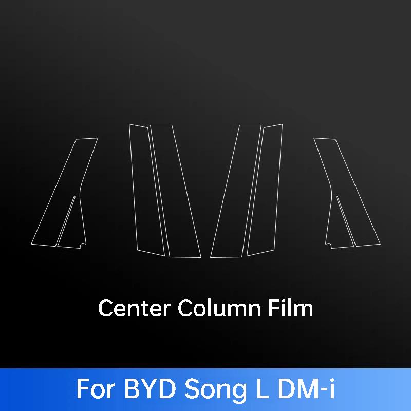 For BYD Seal U Qin L Plus Seal 6 Han EV DM-i ATTO 2 3 8 Sealion 5 6 7 8 Car Pillar B Protective Film Exterior Accessories