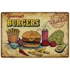 Vintage Essen Poster Metall Zeichen Zinn Gemalt Hamburg Pizza Plakette Restaurant Café Moderne  Kunst Hause Dekoration Wandbild