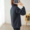 Women's Stand-Up Collar Long Sleeve Jacket Full Zip Sweat Jacket with Pockets