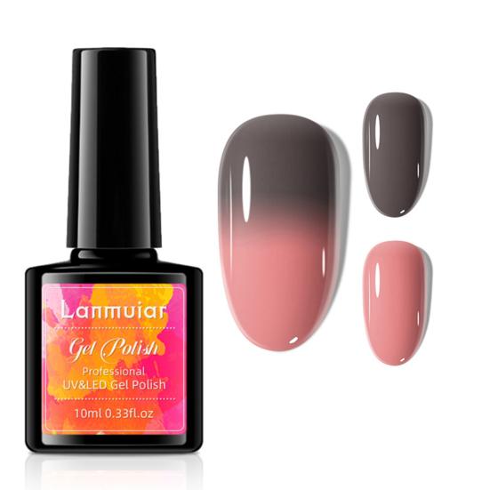 10 ml Schnelltrocknend Sichere Inhaltsstoffe Mehrere Farben Nagellack Temperaturverlaufsänderung Gel-Nagellack Nagelzubehör