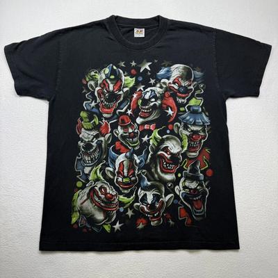 Maglietta Vintage Killer Clowns Tema ICP Juggalo Clown Malvagi Stampa Integrale Taglia L