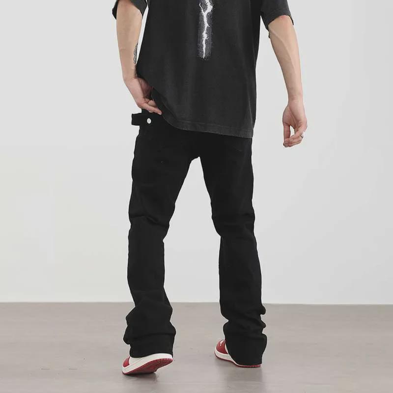 BKTL Vintage Washed Flared Jeans - American Casual All-Match Trousers