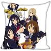 New Arrival K-ON! Anime Girl Pillow Case For Home Decorative Pillows Cover Square Zippered Satin Fabric PillowCases 40X40,45X45