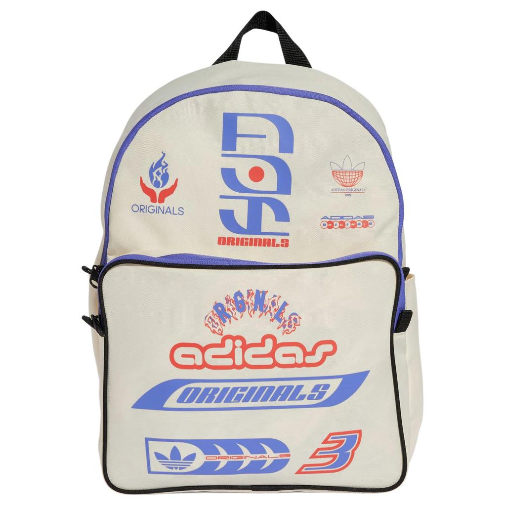 Adidas Originals Polyester Backpack Unisex Milk White & Blue Adidas JN6999