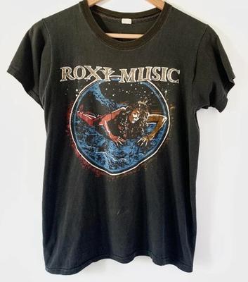ROXY MUSIC Manifesto Vintage Tour Kurzarm Schwarz Farbe T-Shirt KV34450 Unisex T-Shirt