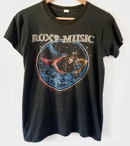 

ROXY MUSIC Манифест Винтажный Тур футболка с коротким рукавом черного цвета KV34450 Унисекс футболка XXXXL