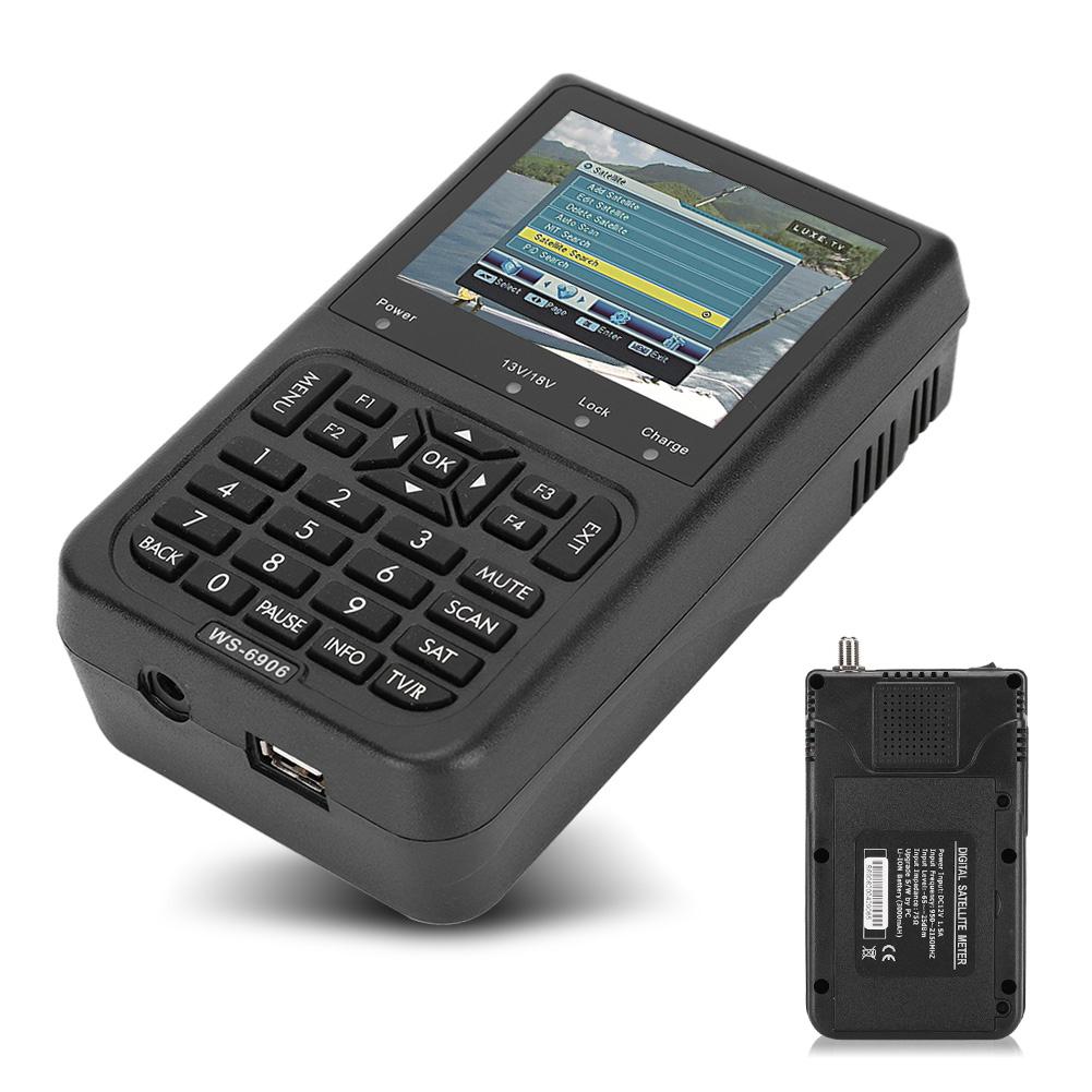 SatLink WS‑6906 Digital Satellite Antenna Search Device Signal Finder 3.5 Inch LCD