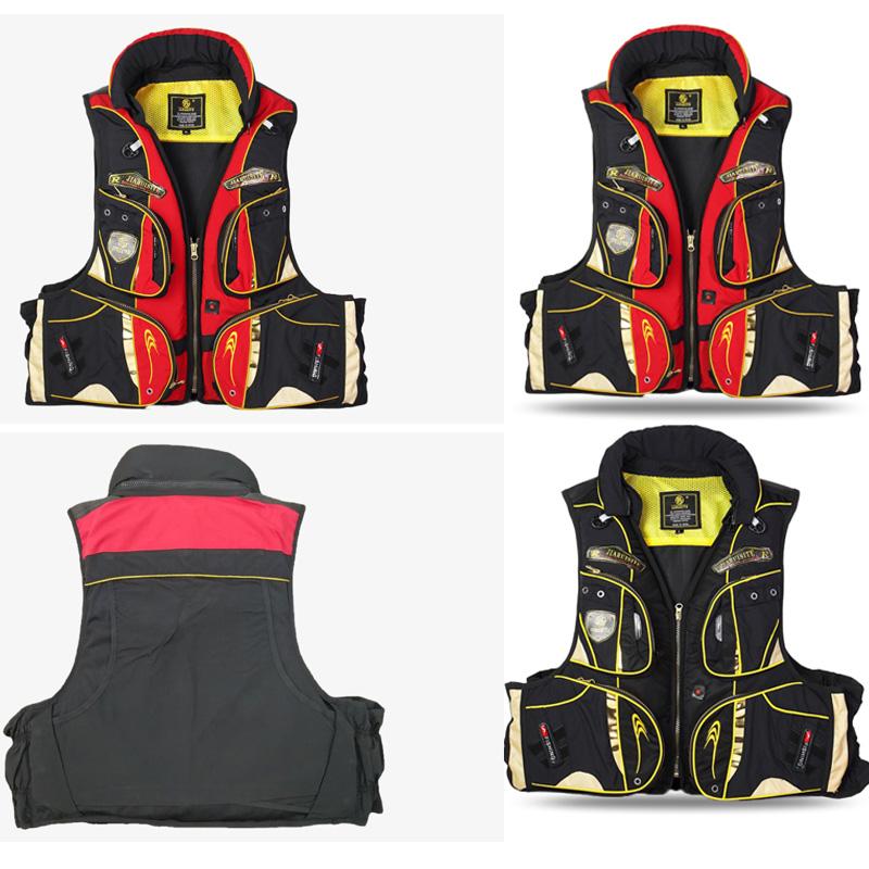 Giacchetti di Salvataggio Professionali da Pesca Marca Giubbotto di Salvataggio con Schiuma EPE Rimovibile 250lbs Alta Galleggiabilità Tasca Grande Fischietto Surf 400D