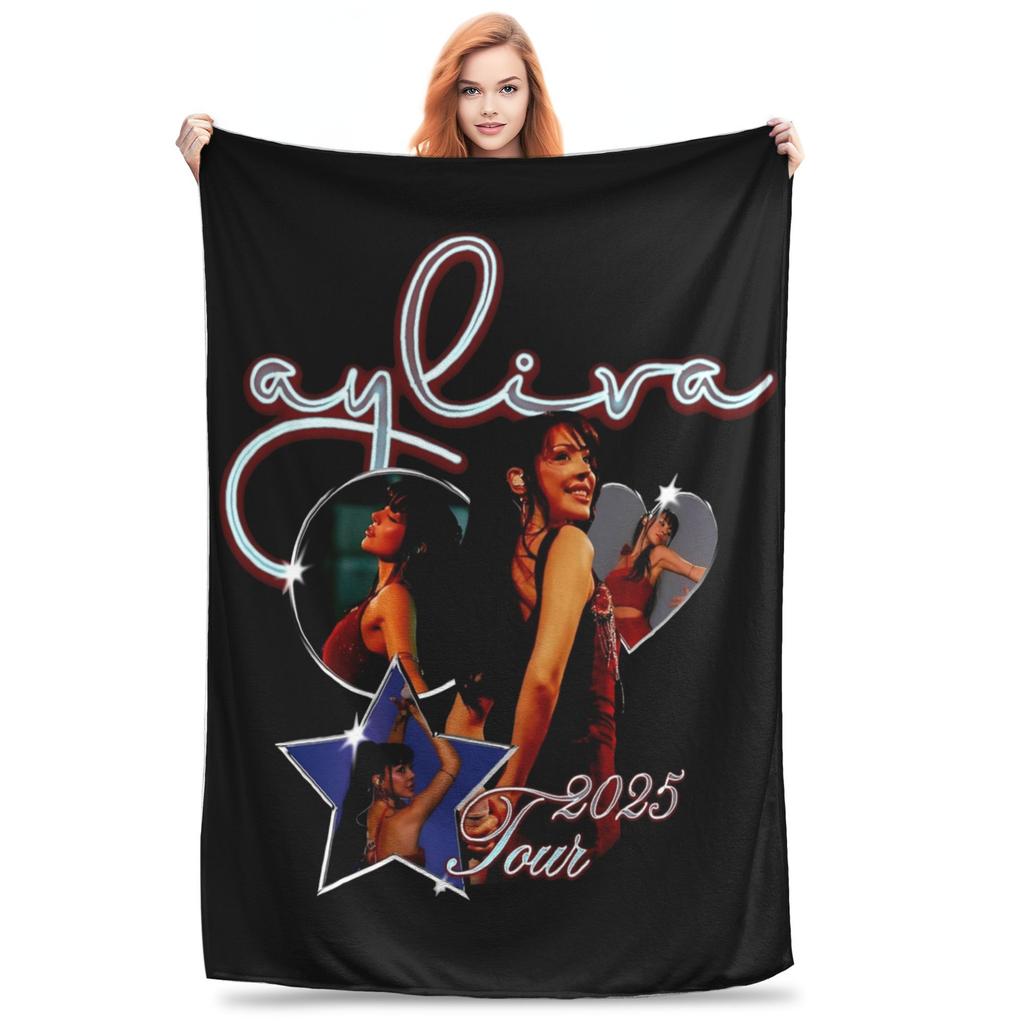 Ayliva Pop Singer Music Blanket  Flannel Novelty Breathable Throw Blankets for Home Restaurant Summer,