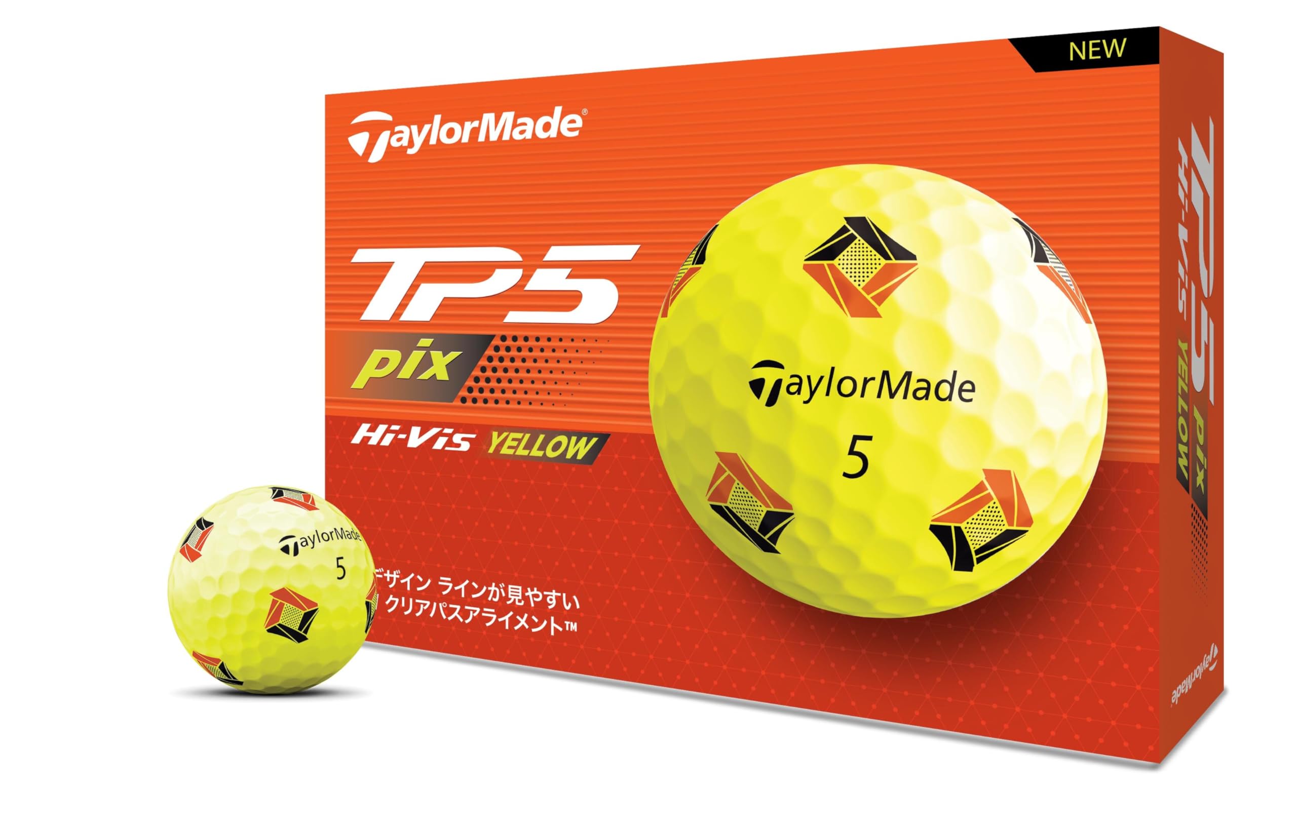 

TaylorMade TMJ24 TP5 pix YLW JPN (12-ball pack) 2024 Yellow Golf Balls