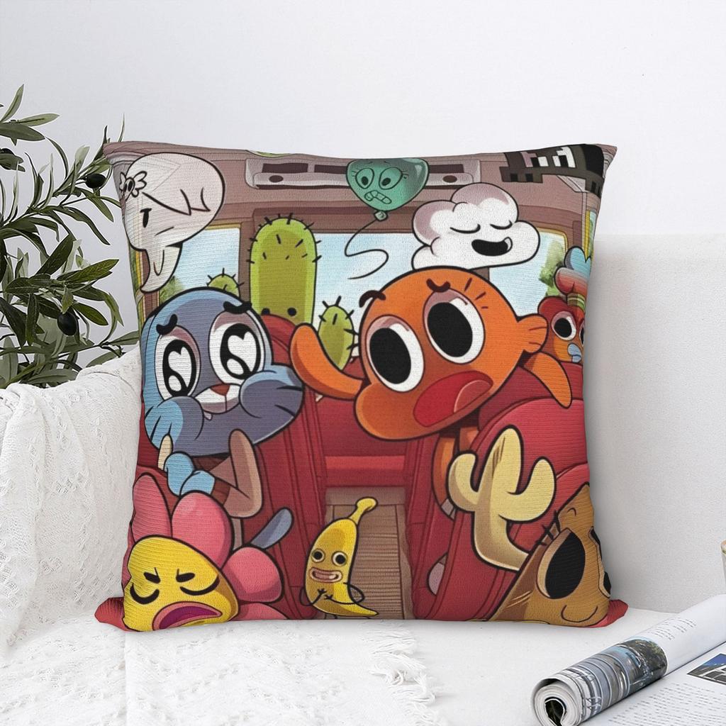 The Amazing World Of Gumballs Pillowcases Merch Printed Cushion Cover Decorative Pillow Case Cover Chair Multi Size