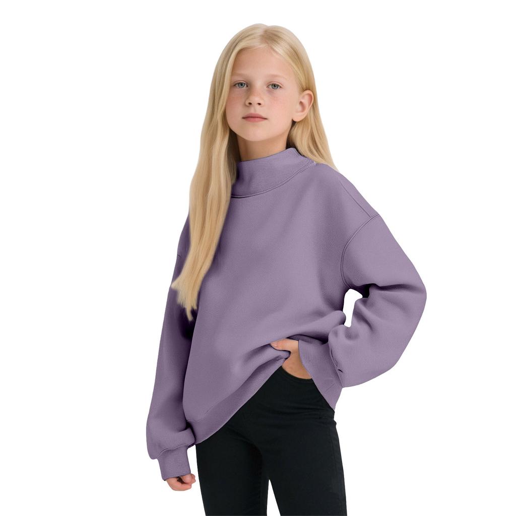 Children's Fashionable Casual Turtleneck Sweatshirt Top