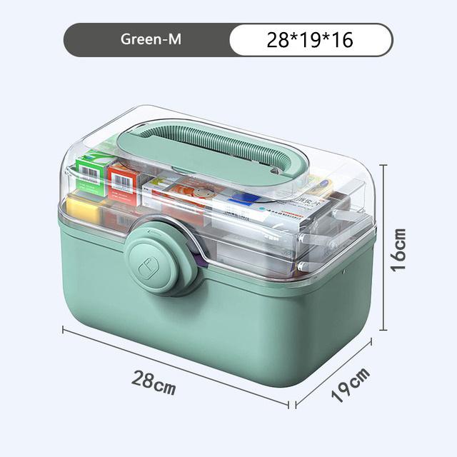 3 Layers Large Capacity First Aid Kit Family Portable Organizer Box Medicine Split Multifunction-Layer Storage First Aid Kit Box