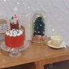 1:12 Dollhouse Miniature Glass Christmas Tree Glass Decoration Doll Christmas Bottle Model Toy Doll House Decor