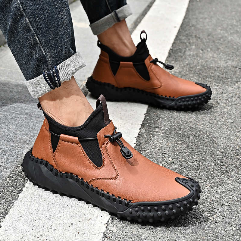 Fashion Thick-heeled Spring-autumn Womans Sports Shoes Husband Short Boots High Sneakers 48 To Play High-tech Items Technologies