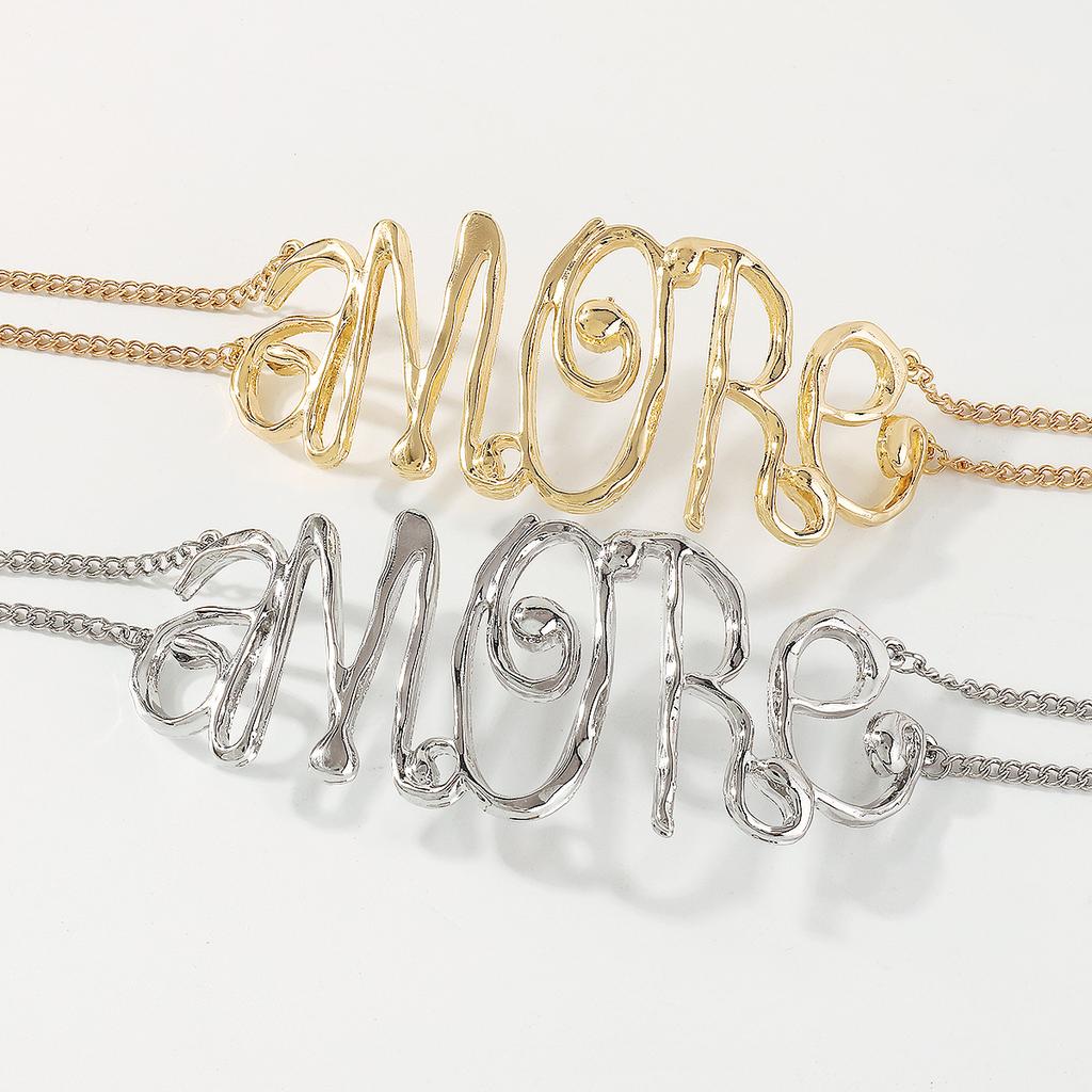Tooxika Exaggerated Letters Cool Necklace Retro Fashionable Temperament Hip-hop Style Necklace