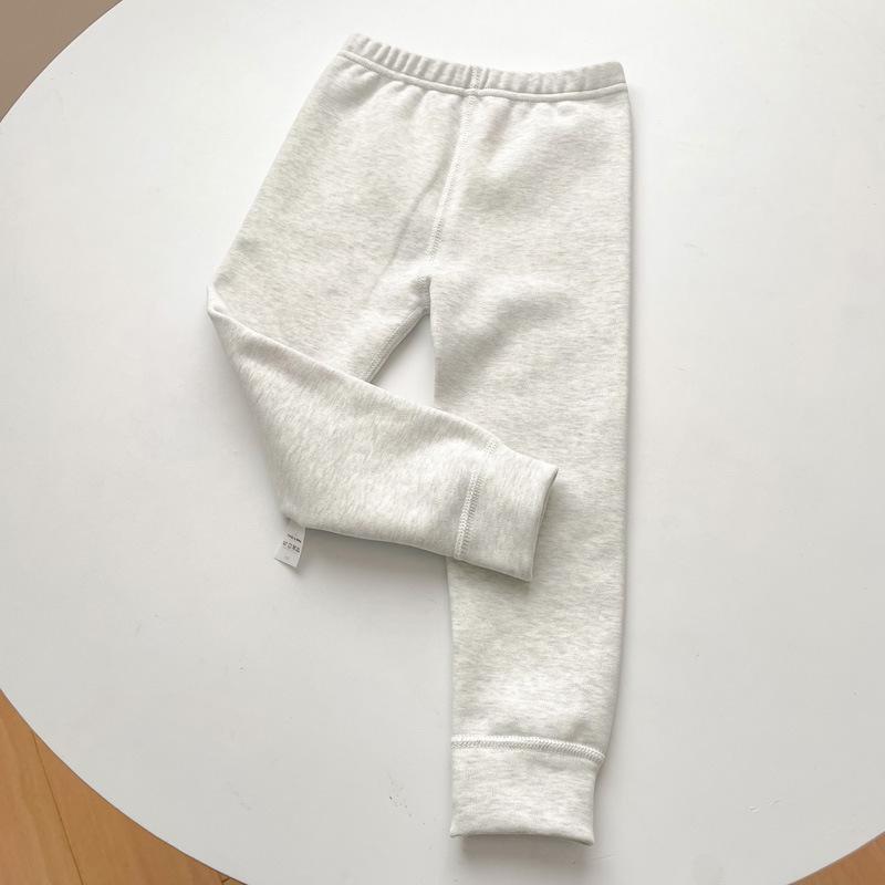 2023 Unisex Kinder Warme Baumwollfleece Hose für den Winter