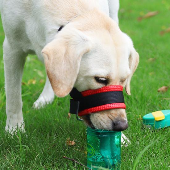 Hundemunnkurv Justerbar Løkke Nylon Munnkurv Pustende Anti-bjeffing Biting Tygging Munnkurv med Reflekterende Stropper for Liten Medium Stor Hund
