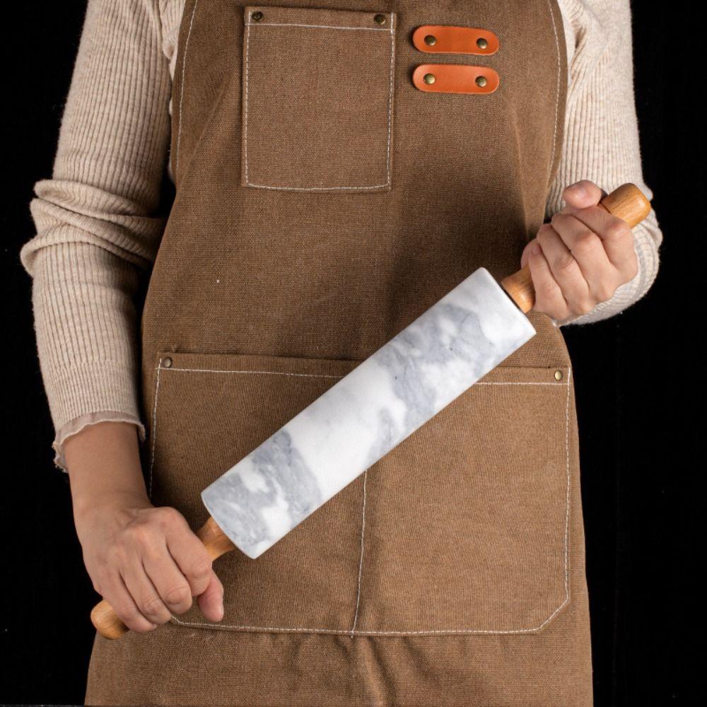 Nonstick Marble Rolling Pin Smooth Surface Rolled-out Dough Stick Dough Roller  Pie