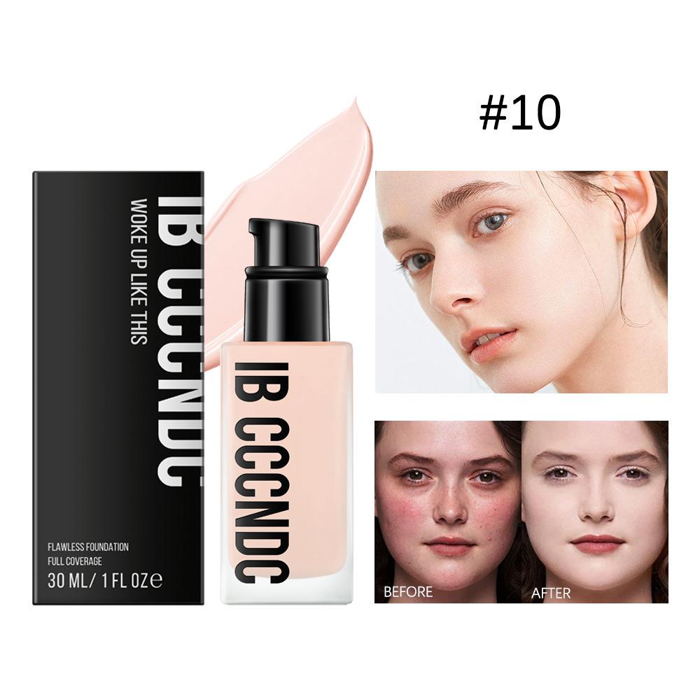 Flawless Liquid Foundation Natural Concealer de lungă durată Fond de ten lichid Clear, rezistent la apă și care nu se decolorează