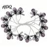 Halloween Spider String Lights 10/20FT Light Battery Powered Purple LED Large Spider/Bat Garland Spooky DIY Atmosphere Lamps 20/40 Bulbs Fairy Light