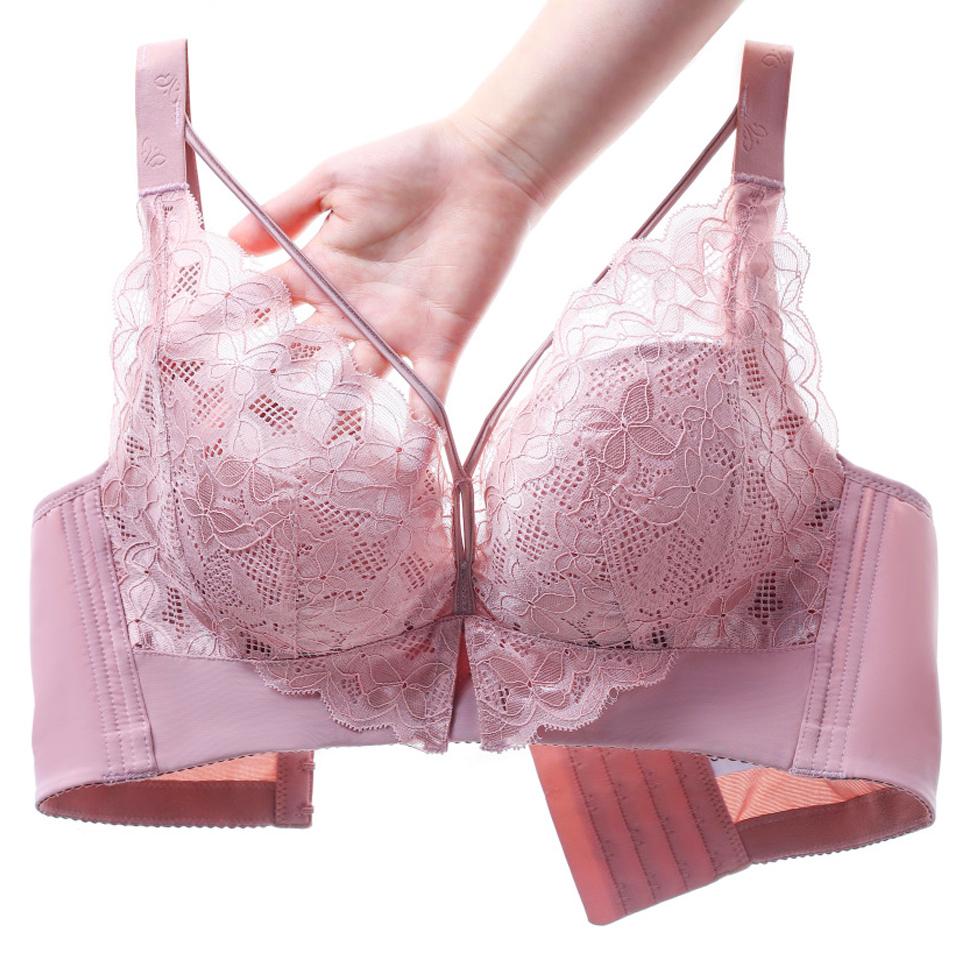 Push Up podprsenka větší velikosti Sexy spodní prádlo ženy plné pokrytí krajkové podprsenky Bezdrátové podprsenky CDE košíčky