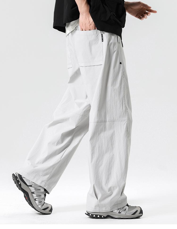 Outdoor Functional Style Summer Thin Casual Pants Men's Loose Workwear Paratrooper Pants Wide Leg Pants