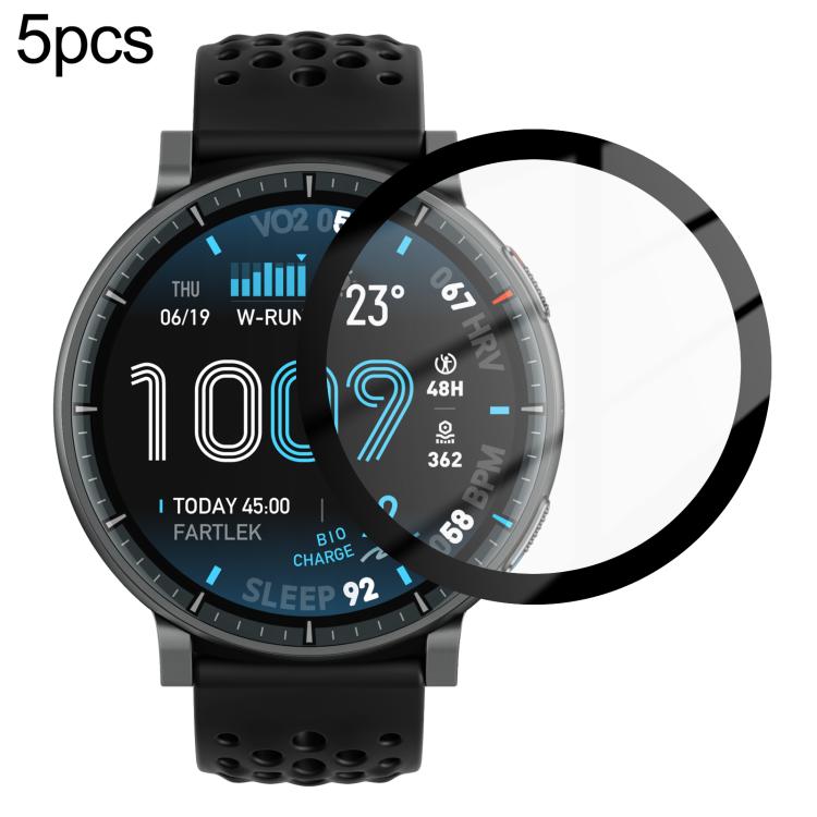 5 Stück PMMA-Verbundfolie für Amazfit T‑Rex 3 Pro 44mm / T‑Rex 3 Pro 48mm / Bip Max / Active 2 / Active Max / Balance / Bip 6 / Balance 3