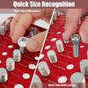 Aluminum Alloy Bolt Nut Gauge for Workshop Garage 34 Holes Bolt Size Thread Gauge Multifunctional Nut Bolt Thread Checker New