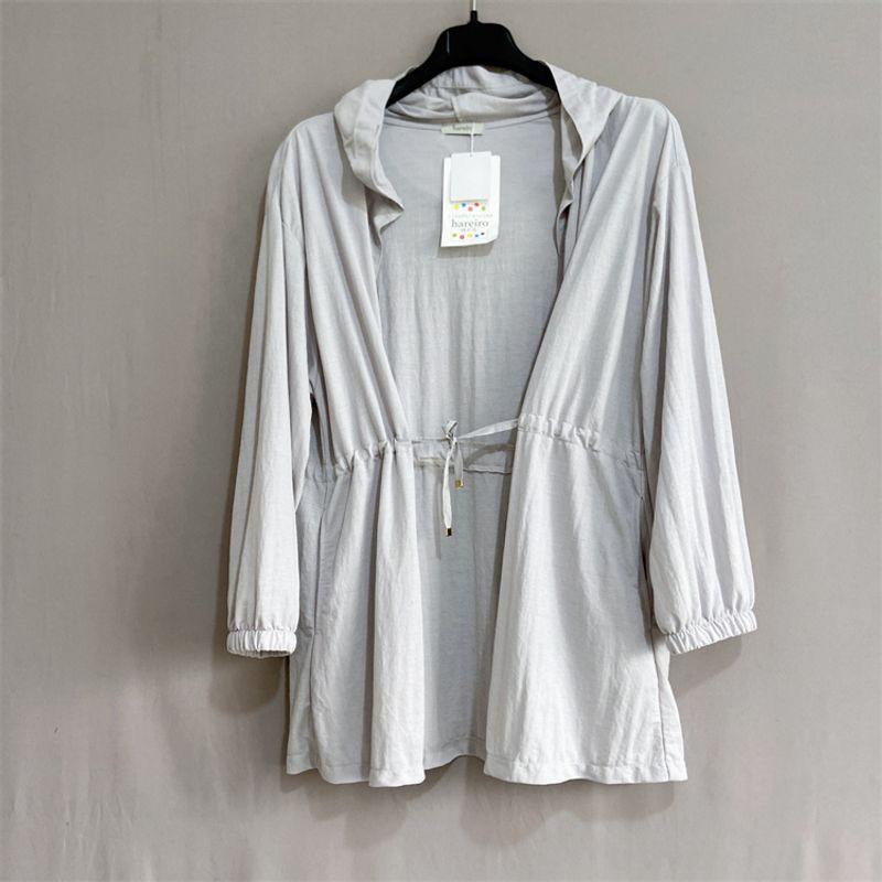 

Japanese Single Ar * Plus Size Women s Clothing Anorak Cardigan Sun Protection Clothing Sunscreen Hoodie Jacket Light gray 3L