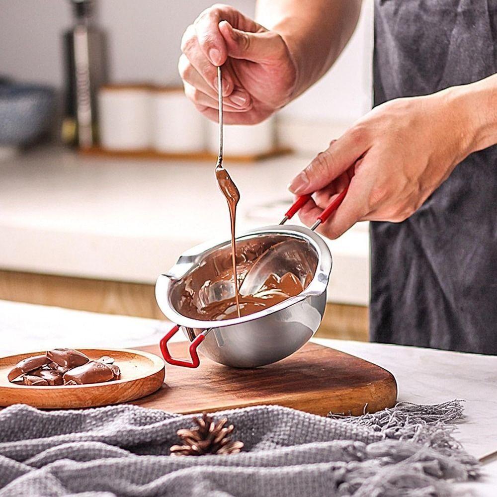 Double Spouts Waterproof Melting Bowl 400ml Double Boiler Insert Durable Butter Melter Pot  Cheese