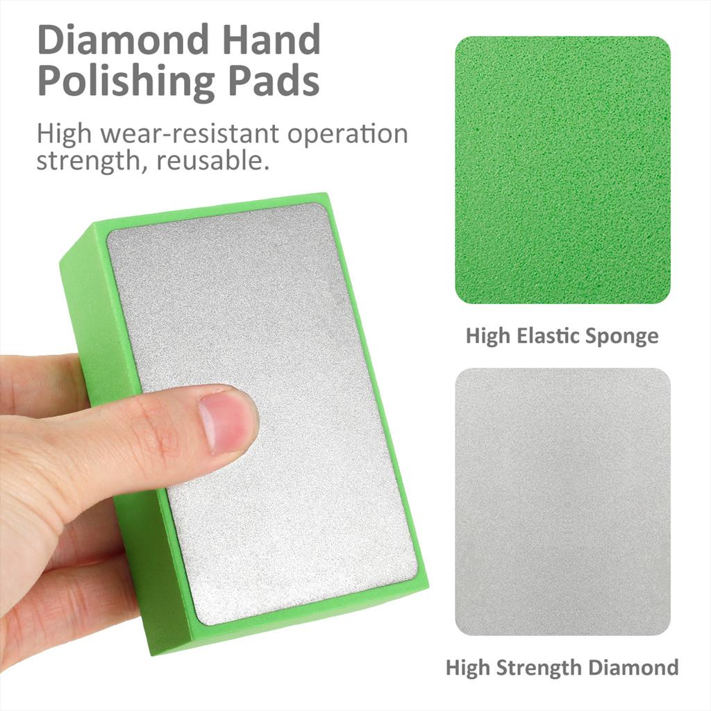 4/5pcs Diamond Hand Polishing Pads Set Tile Glass Abrasive Grinding Block Pad Stone Marble Ceramic Abrasive Grinding Block Pad