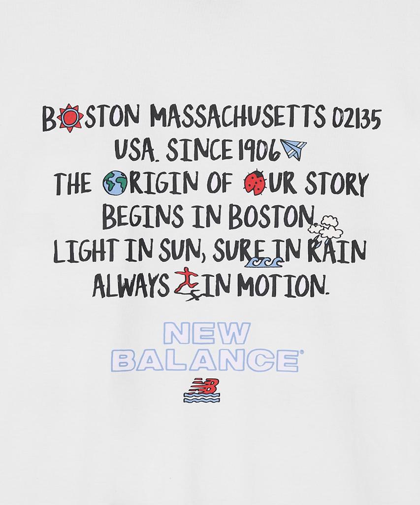 Nyuballanseu Nbneg31663 / Uni Sunny Rainy Lettering Short Sleeve T-Shirt (White)