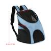 Portable Dog Cat Pet Double Shoulder Carrier Bag Backpack Breathable Mesh Travel Outdoor Blue
