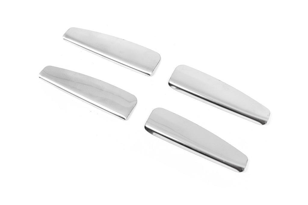 Topped Handle Pads (8 Parts, Stainless Steel) OmsaLine - Italian Stainless Steel for Fiat Linea 2006-2018