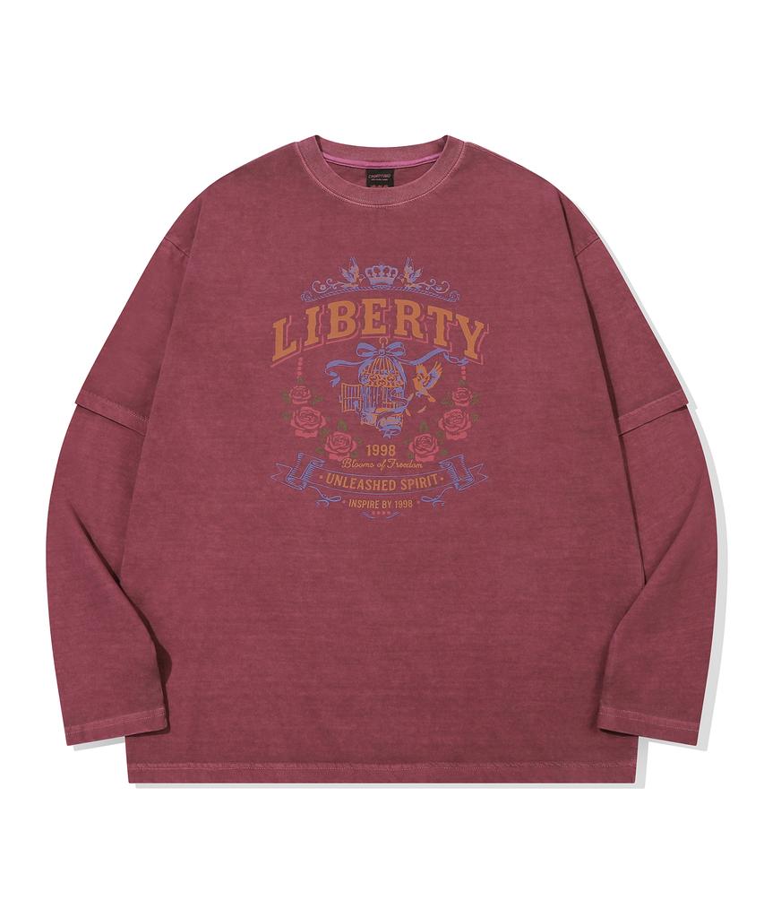CPGN STUDIO Liberty Rose Layered Pigment Long Sleeve Dusty Pink