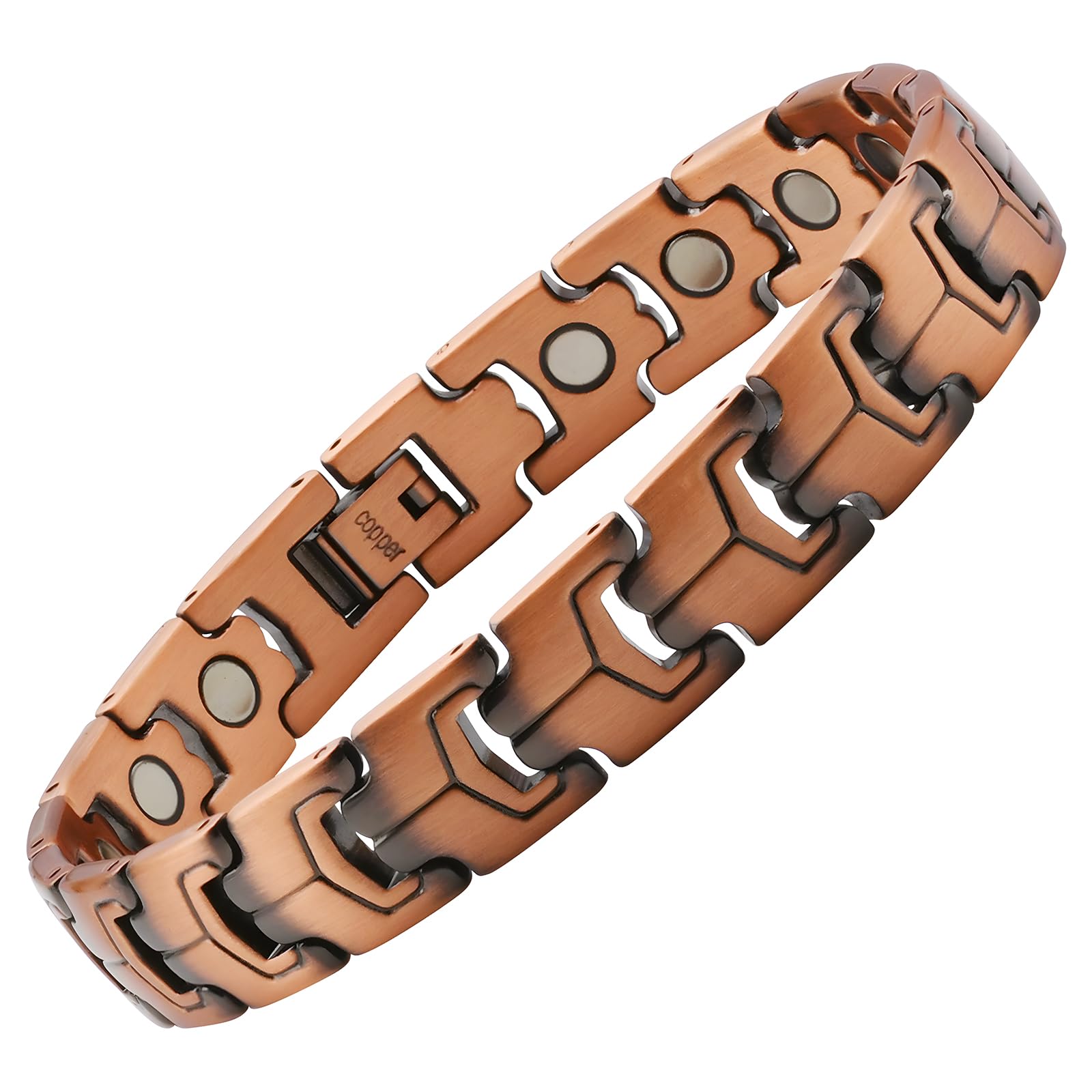 

19 шт. Магнитная медь для снятия статического электричества Чистая медь для регулировки Инструмент Модный подарок на день рождения для партнера [RUIJING] Браслет, мужской браслет,