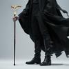 Red Diamond Golden Black Flower Ball Fashion Stick Decorative Stick Cospaly Vintage Party Fashionable Walking Cane Crosier 92cm