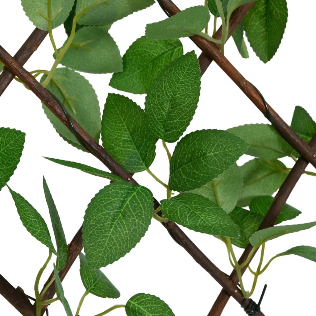 Climbing Grid with Artificial Ivy Expandable Green 180 x 30 cm