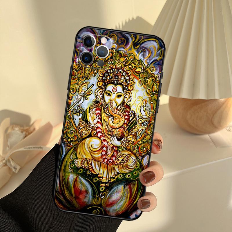 Ganesha The Hindu Phone Case For iPhone 15 14 13 12 11 16 17 Pro Max 13 Mini 15 16 Plus 16e 17 Air Cover Funda