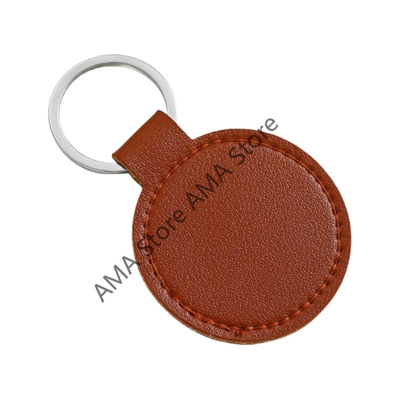 X7JF PU Leather Keychain Metal Pendant For Car And Home Light Weight Secure Holder With Rustproof Design