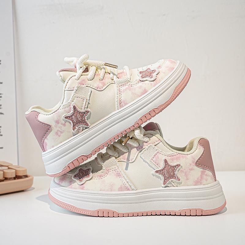 2025 Kids' Lightweight Sneakers: Spring/Autumn Thick Sole Running Shoes for Girls